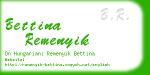 bettina remenyik business card